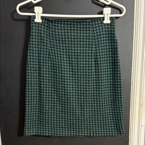 d’knits Vintage Gingham Check Flannel Stretch Pencil Skirt Sz: M